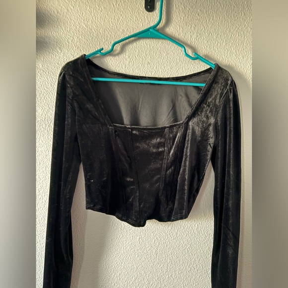Blu Pepper velvet corset top - Picture 1 of 2